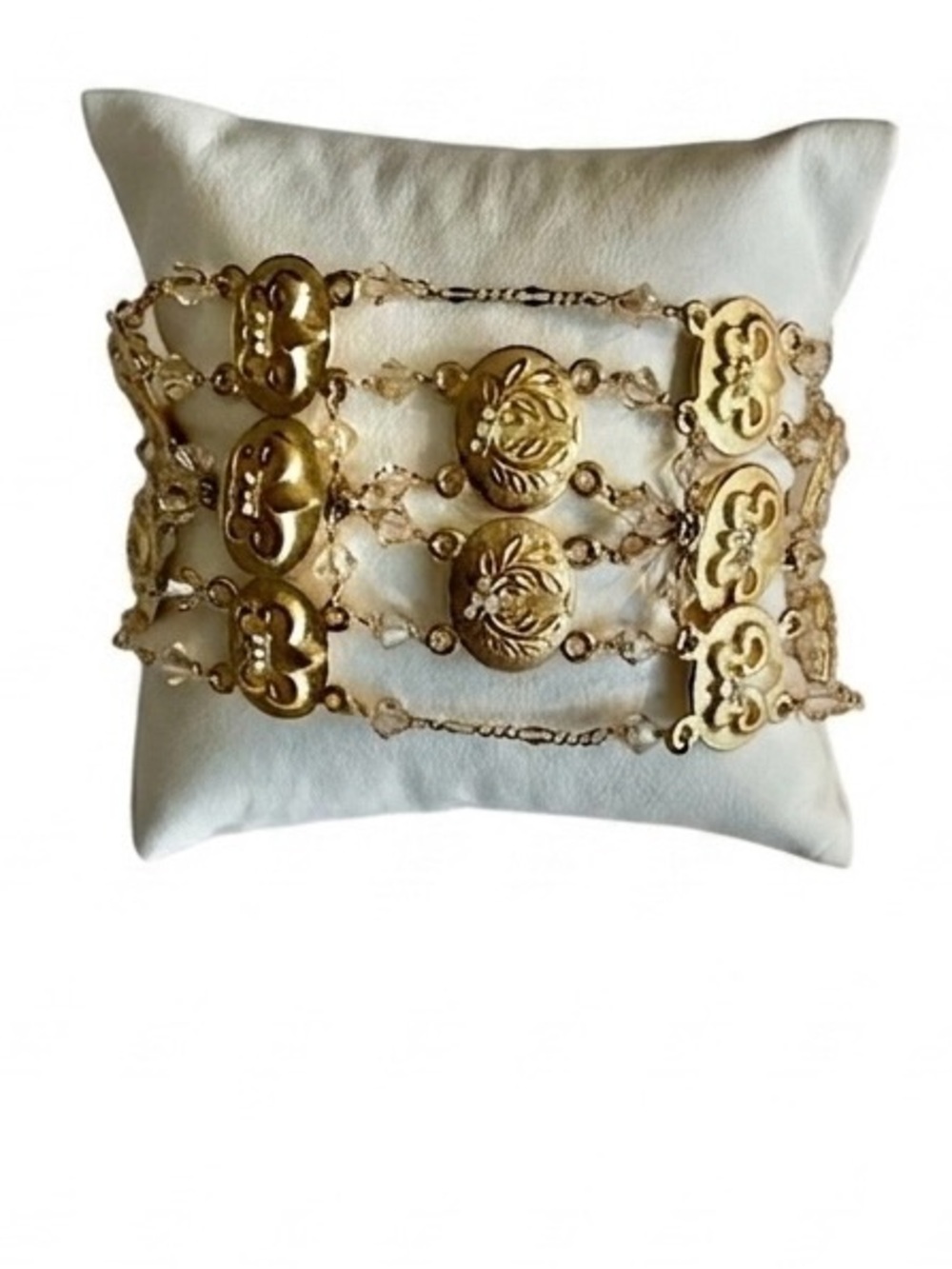 WA Studios Coin Medallion Gold Chain Bracelet